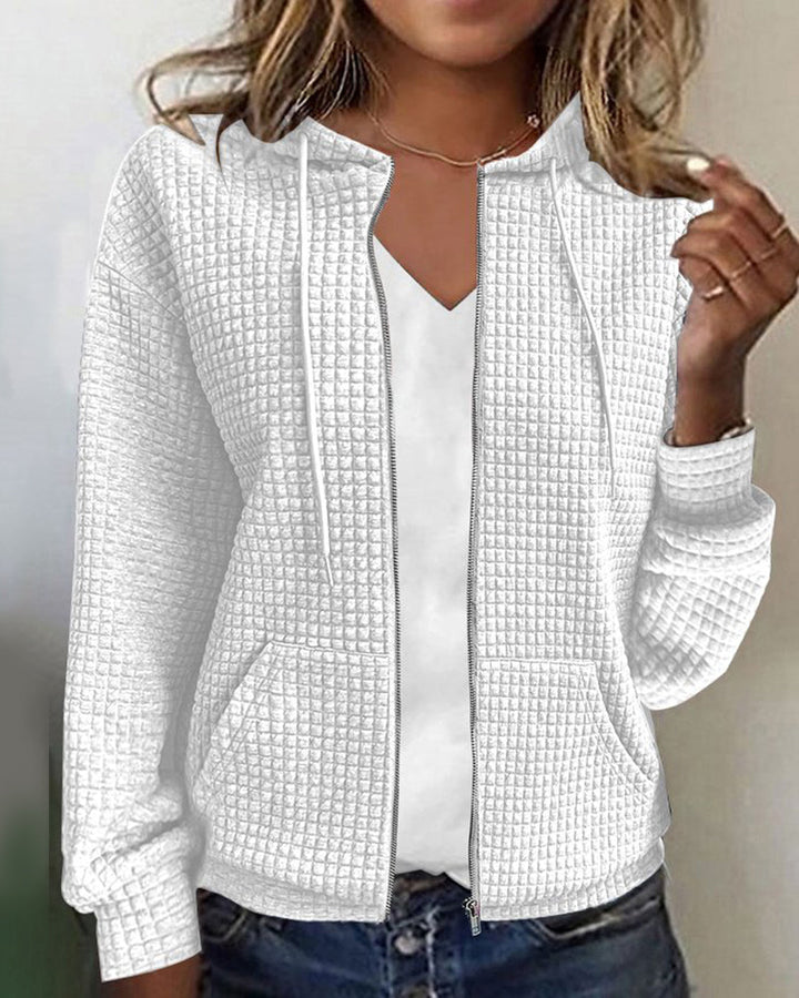 Stylische weiche Freizeitjacke mit Taschen