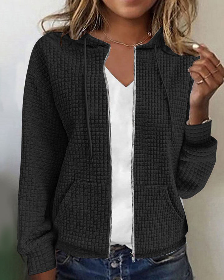 Stylische weiche Freizeitjacke mit Taschen