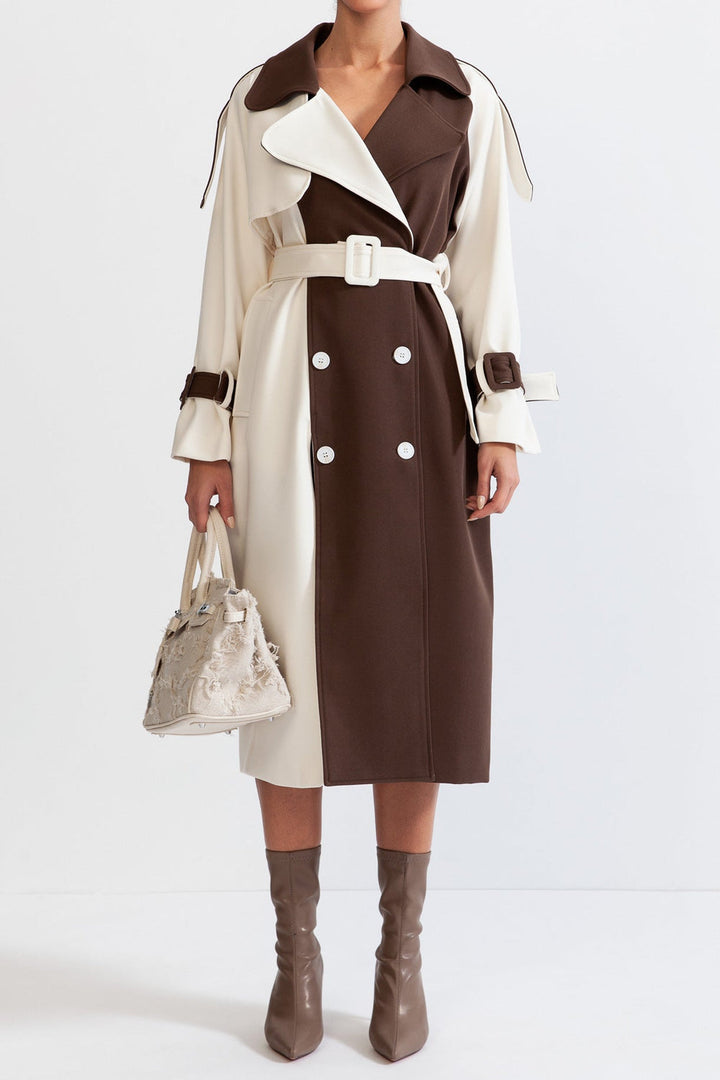 Ella - Bequemer stylischer Zweireiher Trenchcoat