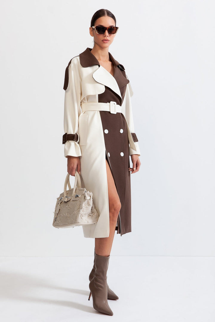 Ella - Bequemer stylischer Zweireiher Trenchcoat