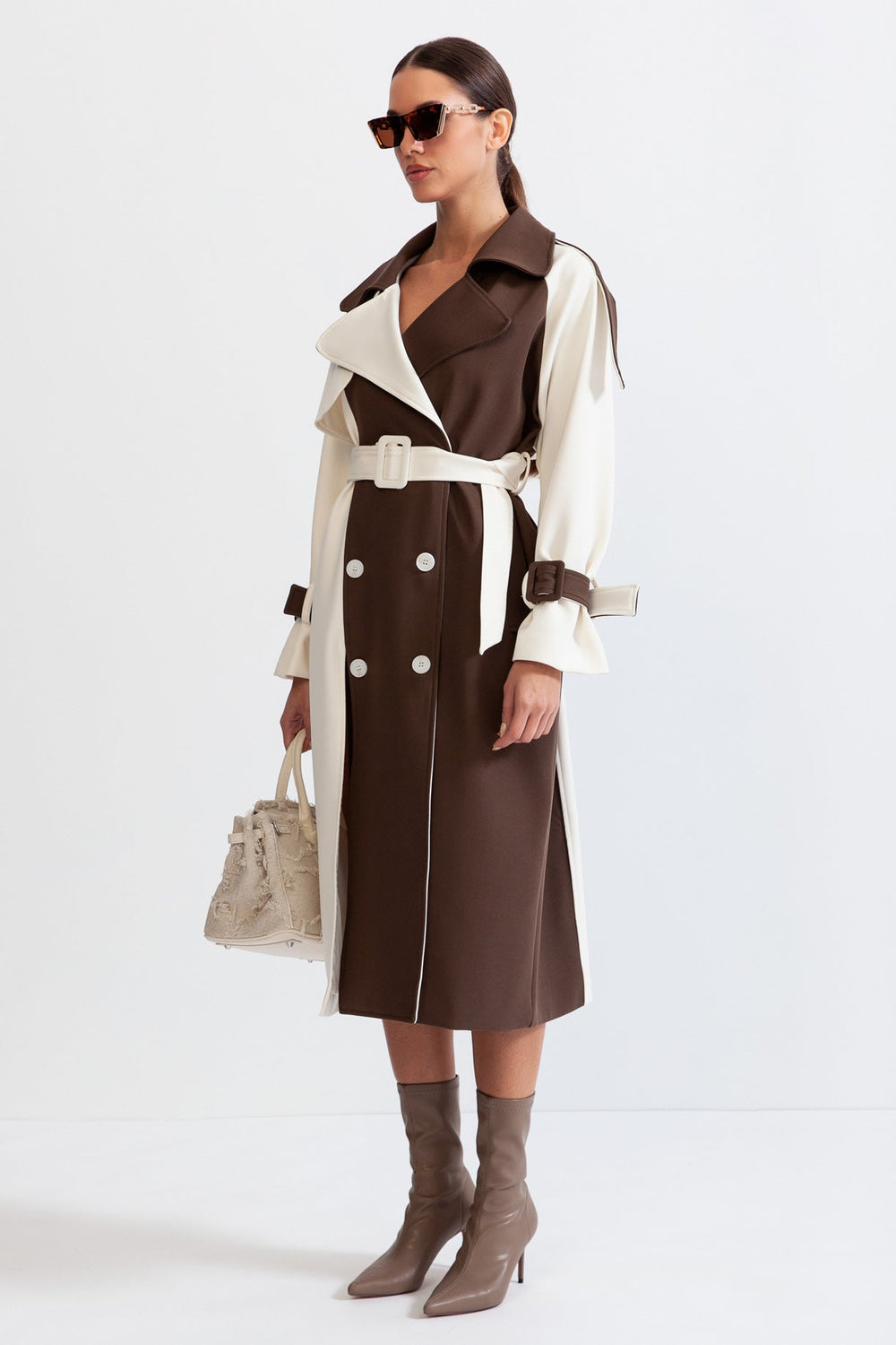 Ella - Bequemer stylischer Zweireiher Trenchcoat