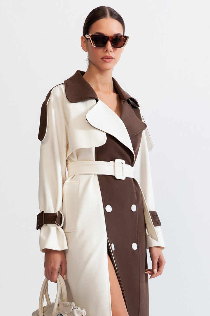 Ella - Bequemer stylischer Zweireiher Trenchcoat