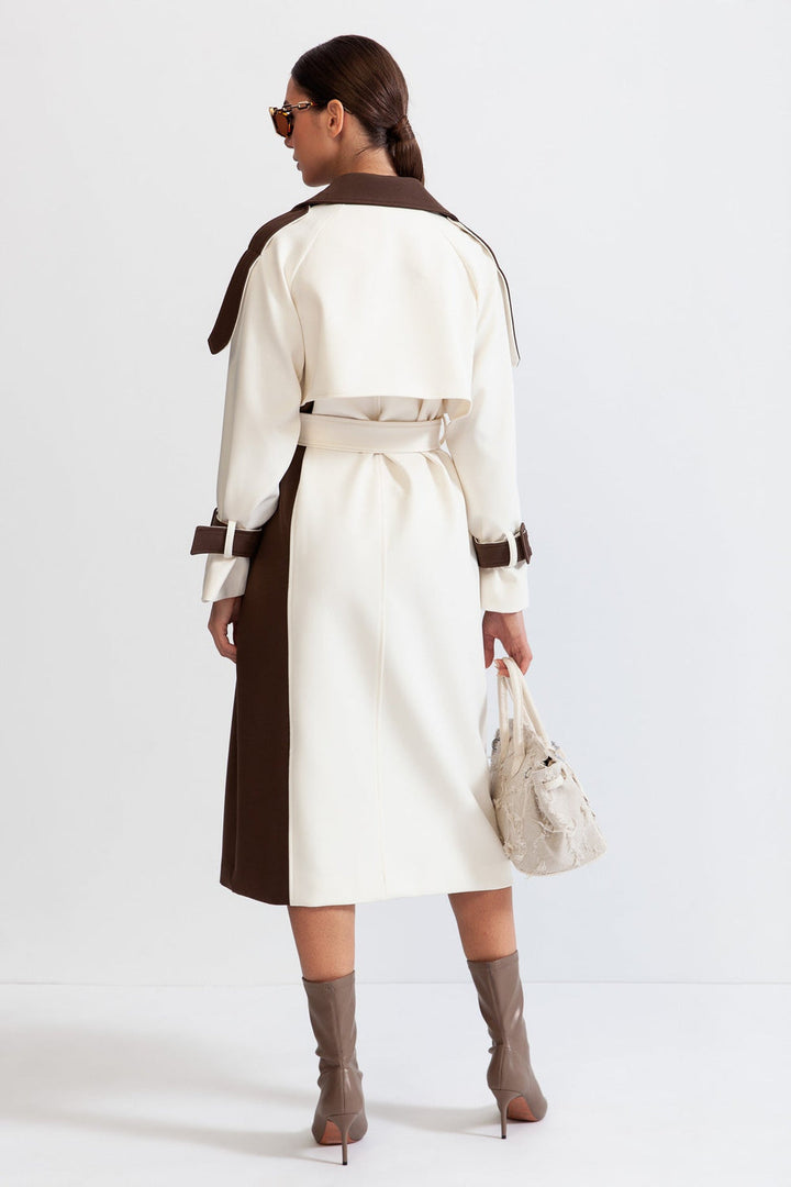 Ella - Bequemer stylischer Zweireiher Trenchcoat