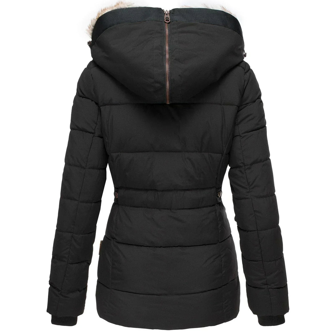Carla™ - Bequeme warme Winterjacke mit Fell - Modefluss