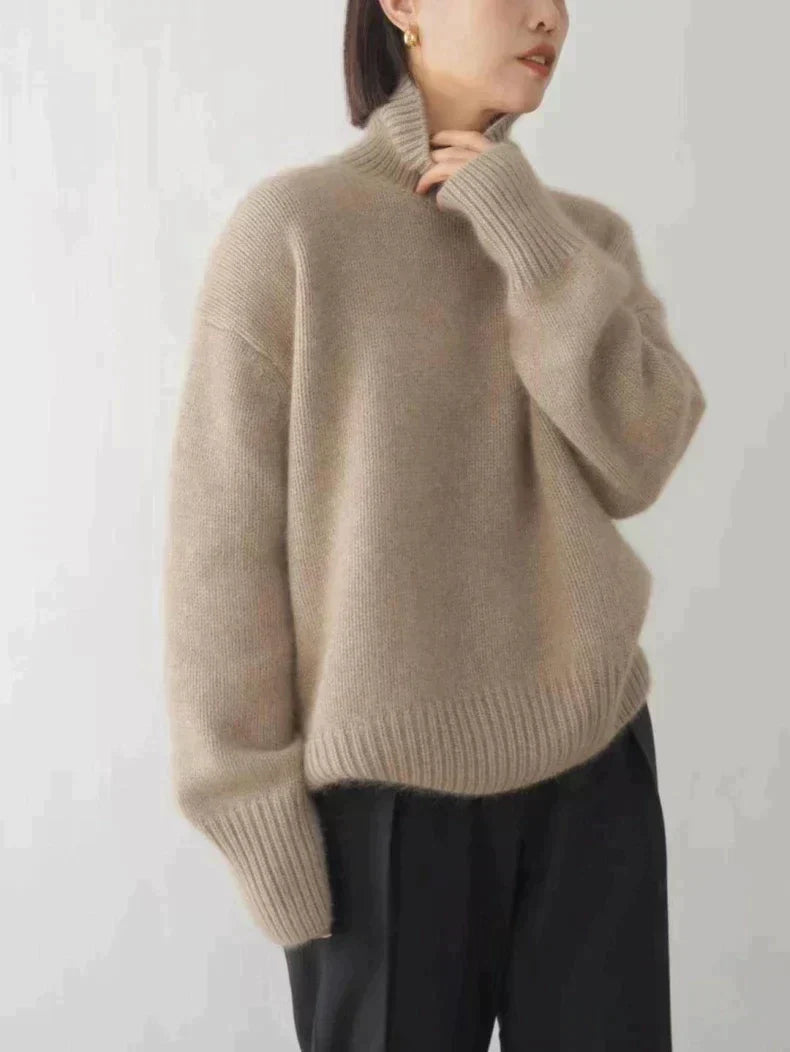 Lena™ – Bequemer, gestrickter, weicher Rollkragenpullover - Modefluss