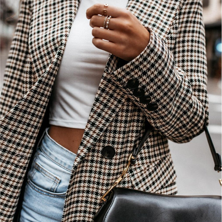 Lina™ - Stilvoller karierter Blazer