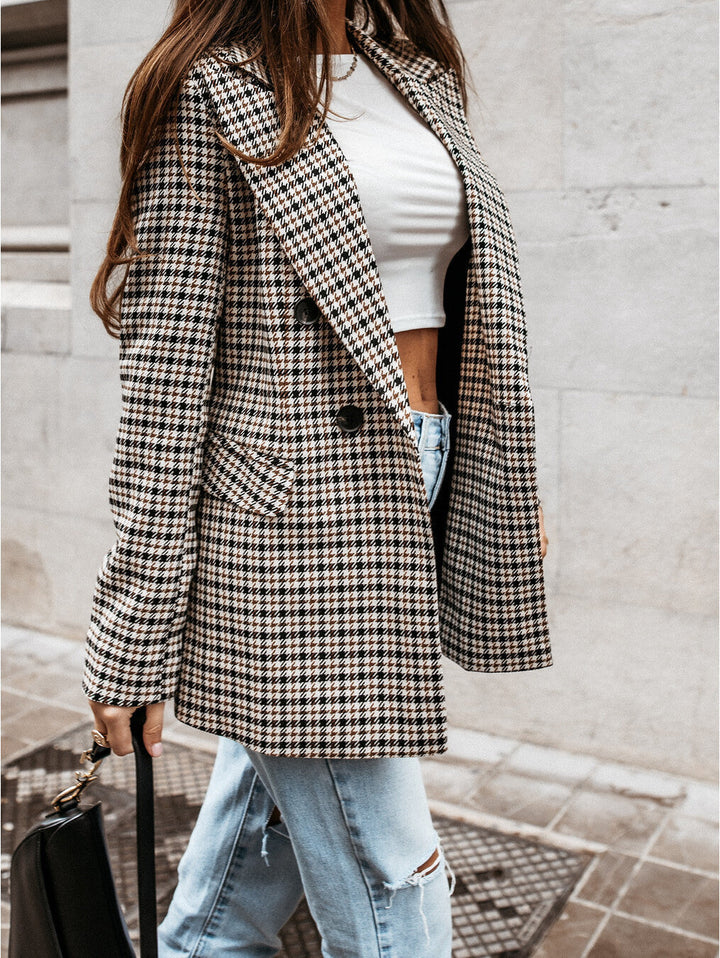 Lina™ - Stilvoller karierter Blazer