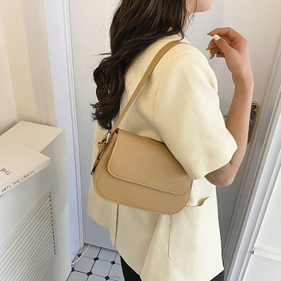 Nina™ - Handgefertigte stilvolle Umhängetasche aus Leder - Modefluss