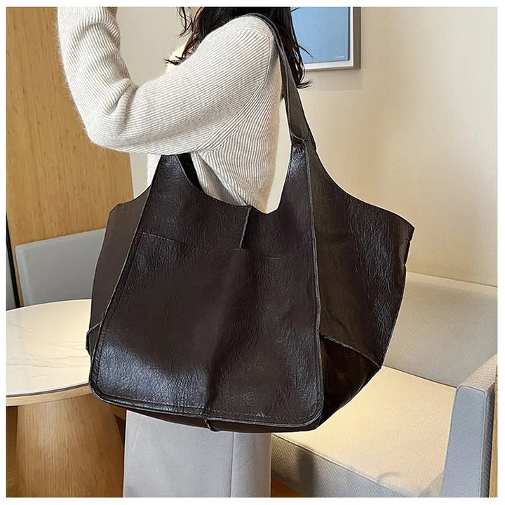 Carla™ - Neue übergroße handgefertigte Handtasche aus veganem Leder