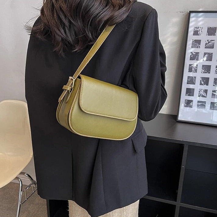 Nina™ - Handgefertigte stilvolle Umhängetasche aus Leder - Modefluss