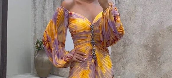 Stella™ - Elegantes, attraktives Kleid mit V-Ausschnitt