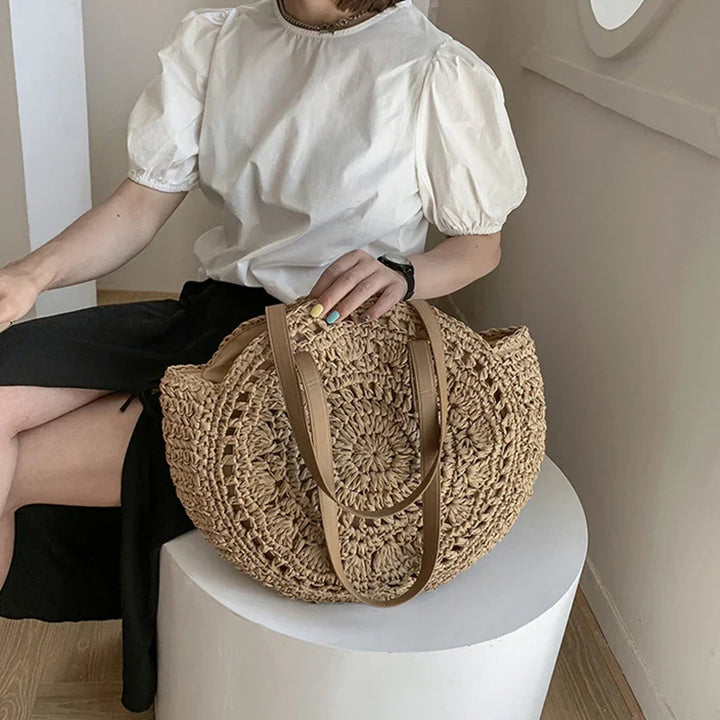 Handgefertigte elegante multifunktionale Strohhandtasche