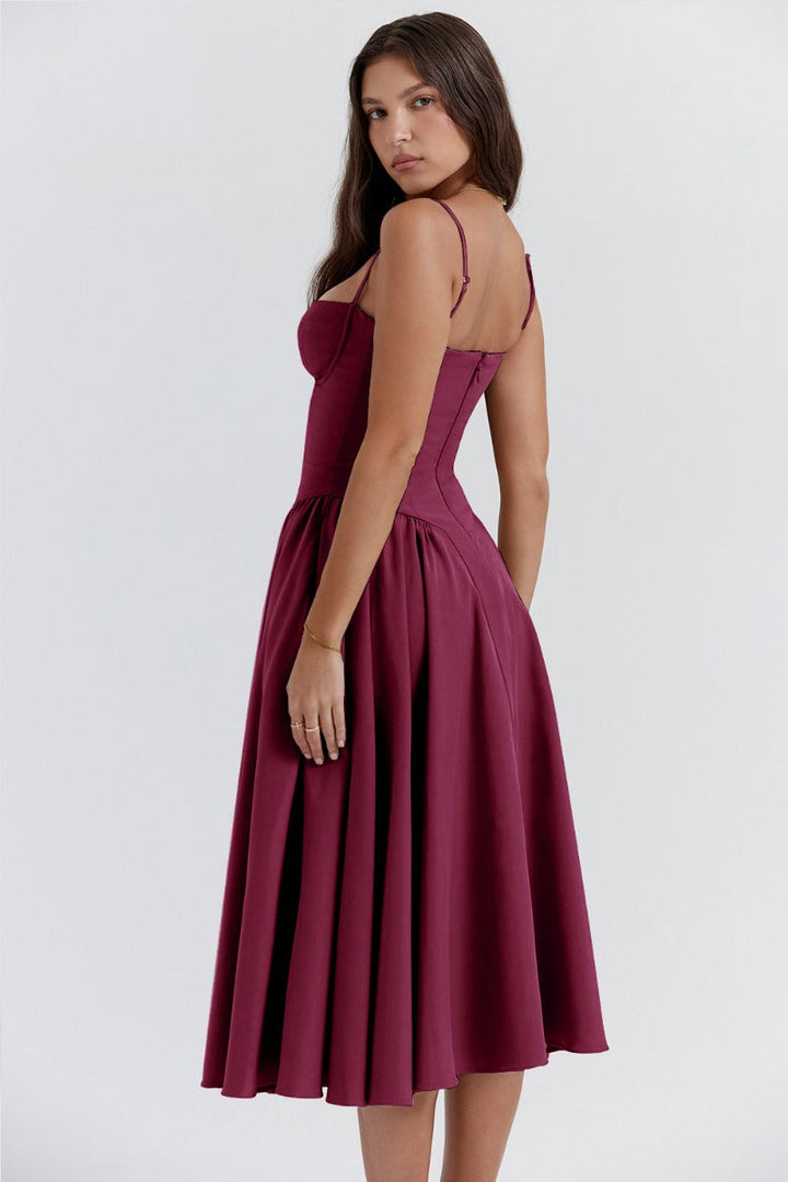 Ärmelloses Midikleid mit Korsett-Passform – Passform attrayant