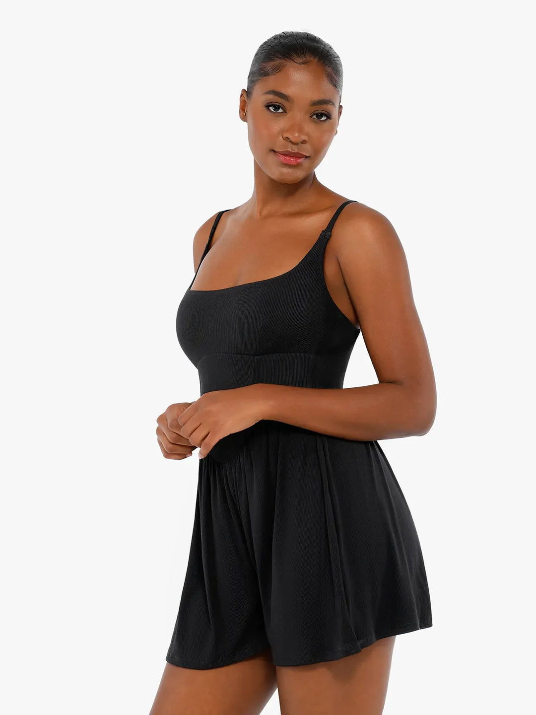 Shapewear Modal Tummy Control Wide-Leg Romper - Modefluss