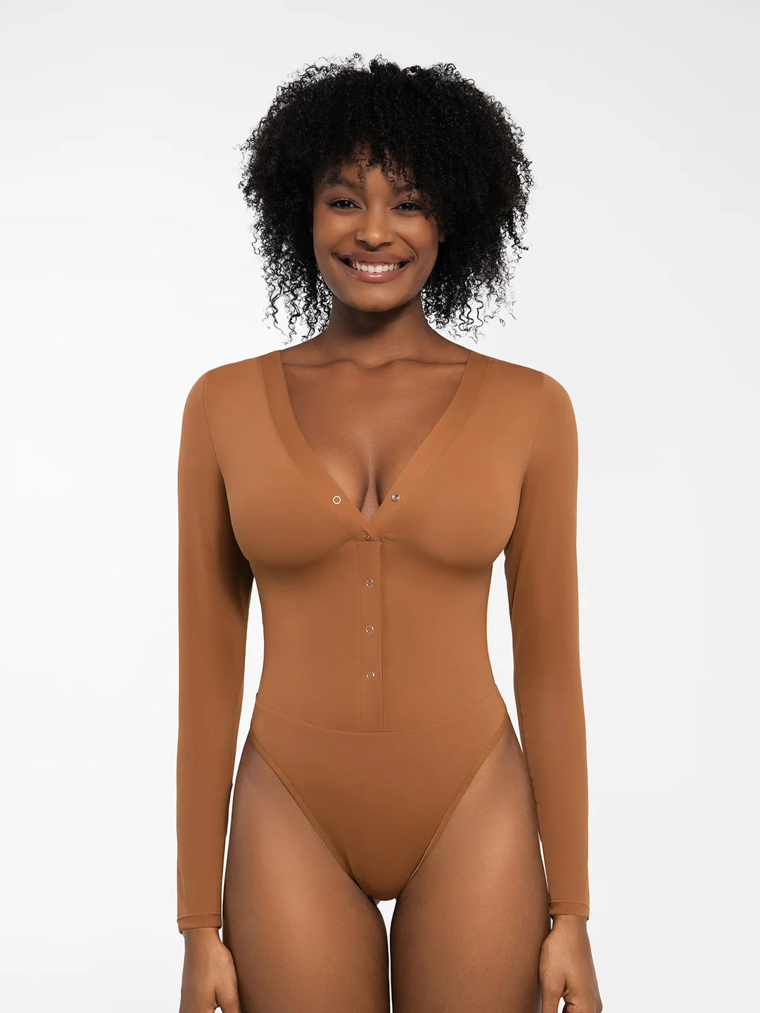 Redtag Thermal Shapewear Long Sleeve Tummy Control Bodysuit