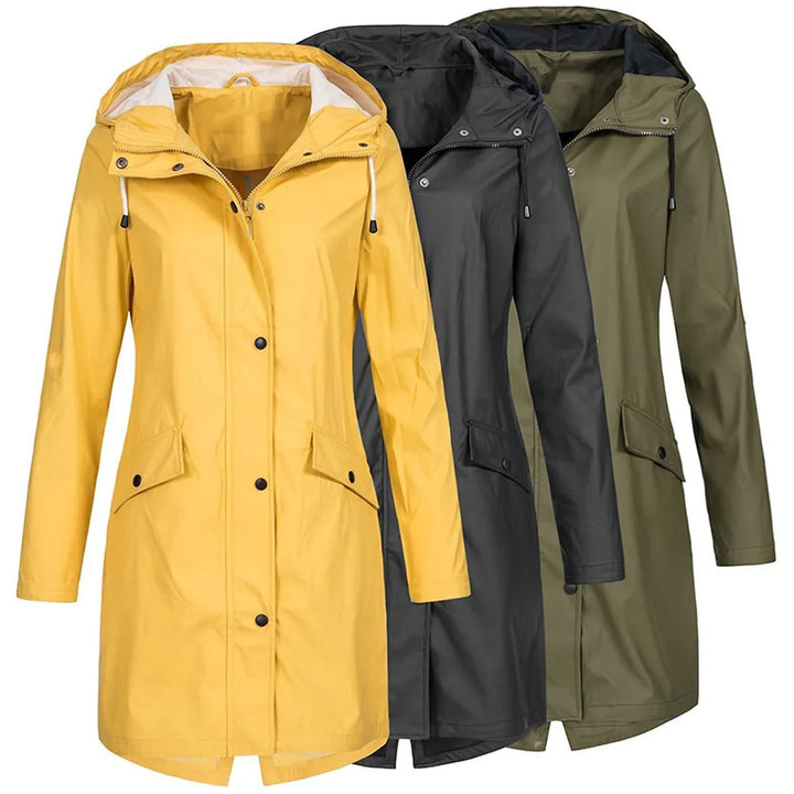 Lena™  - Moderne, Lange, Wasserdichte Jacke