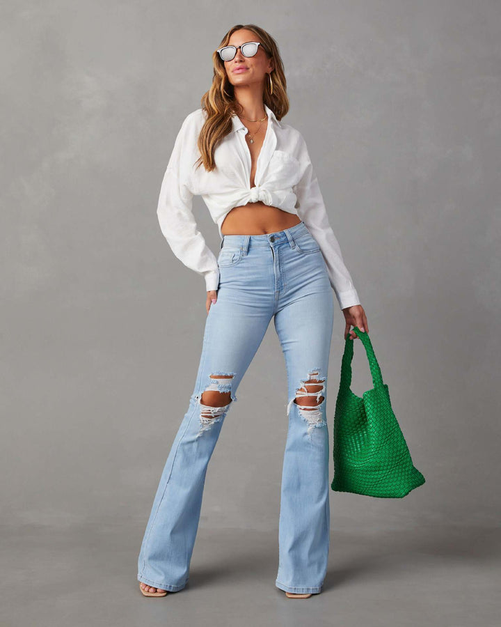 Mode Temperament Weitbein Jeans Frauen - Modefluss
