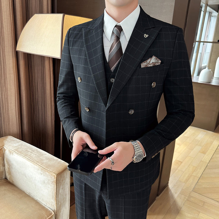 Men's Autumn And Winter Suit Three-piece Business Casual - Modefluss