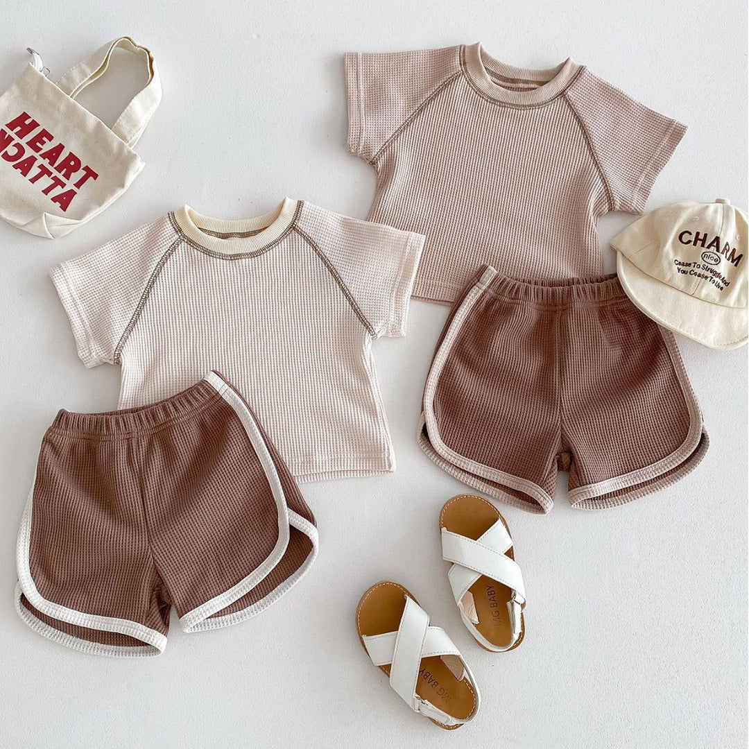 Clothes For Babies Summer Unisex Baby Short Sleeve Outfit Top Shorts - Modefluss