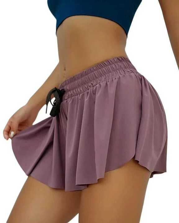 Bequeme Shorts - 2 en 1 shorts de fitness et de yoga volants