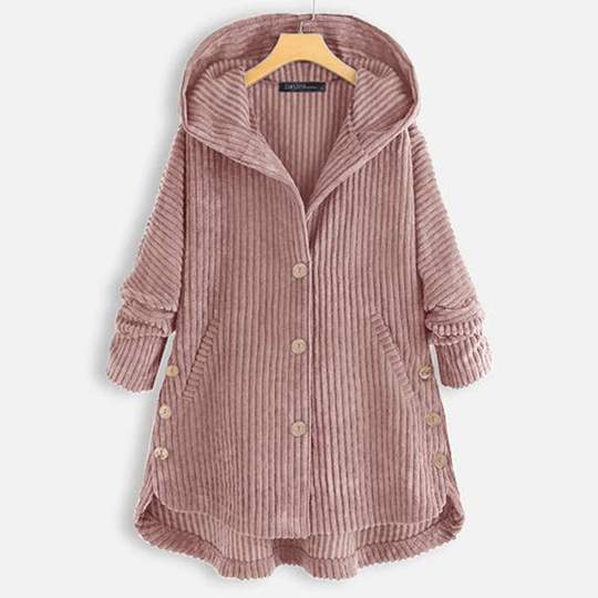 New Style Loose Plus Size Retro Corduroy Coat - Modefluss