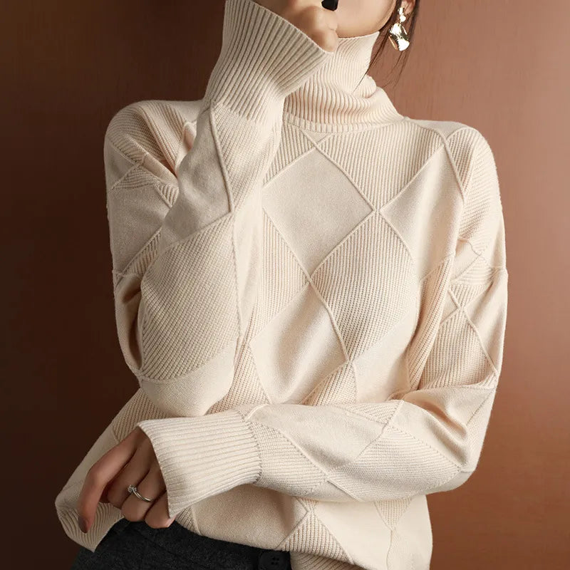 Mara™ - Bequemer weicher Rollkragenpullover - Modefluss