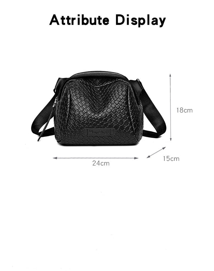 Vera™ - Handgewebte Rindsleder-Muscheltasche mit großem Fassungsvermögen