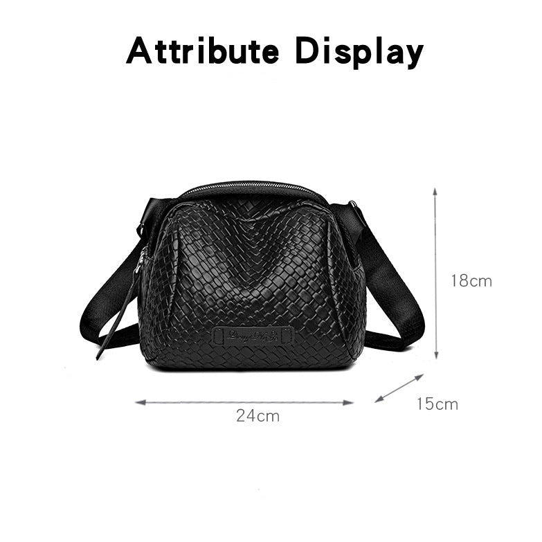 Vera™ - Handgewebte Rindsleder-Muscheltasche mit großem Fassungsvermögen