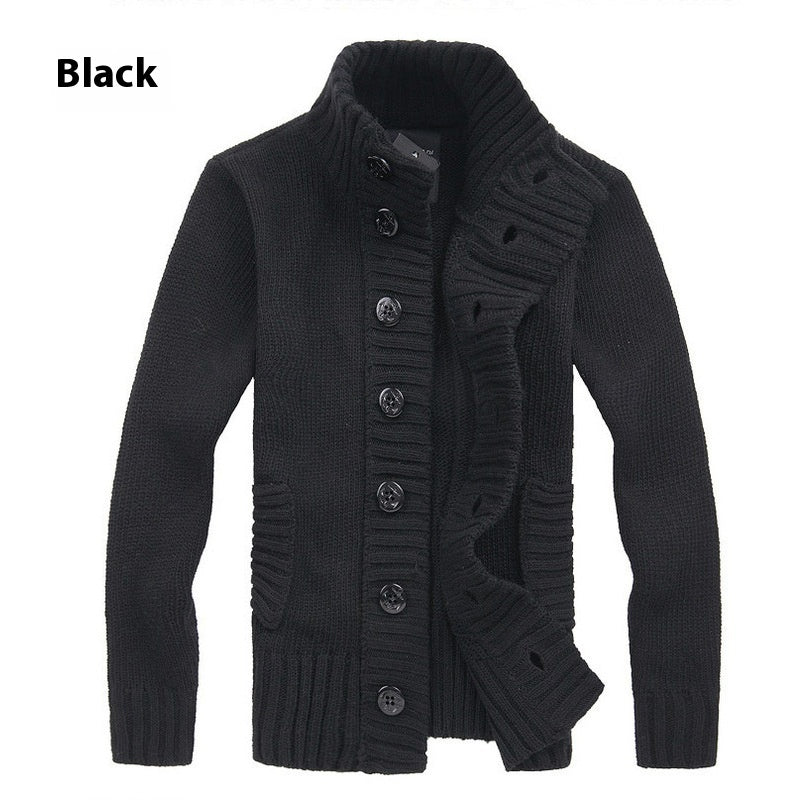 Autumn And Winter Pirate Buckle Stand Collar Men's Sweater - Modefluss