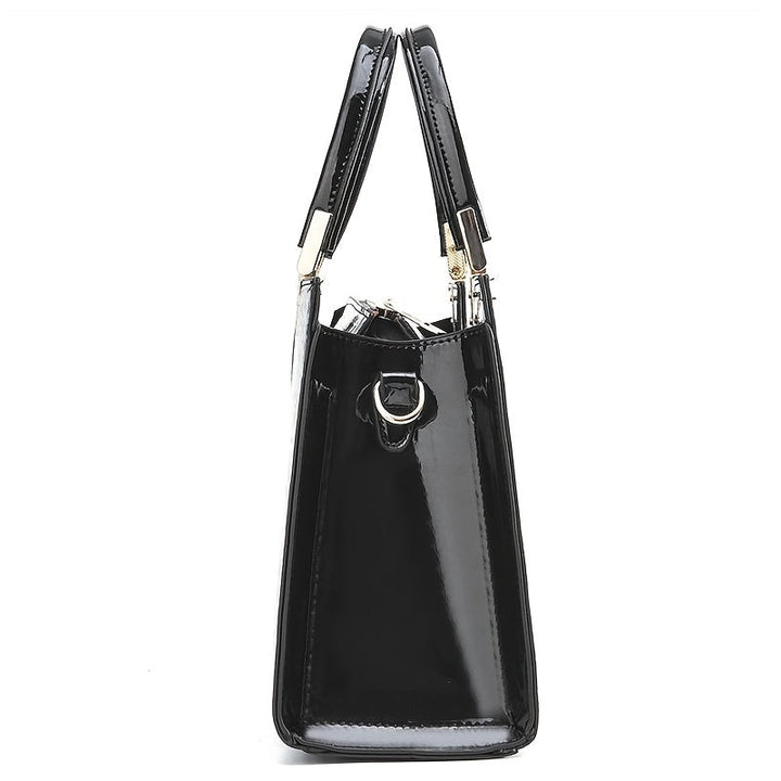 Hanna™ - Handtasche aus glänzendem Leder mit Krokodilmuster