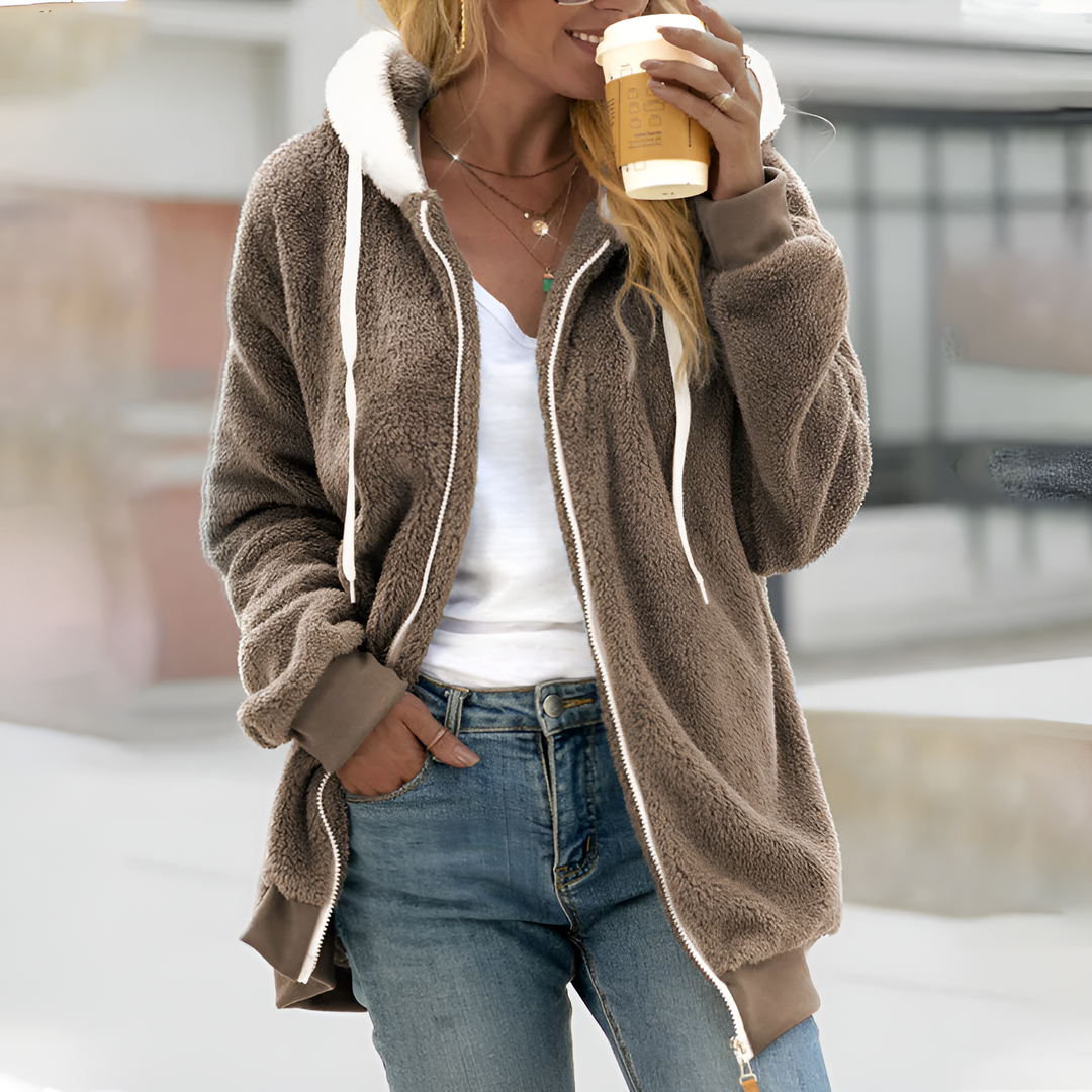 Hanna™ - Bequeme superweiche Fleecejacke mit Kapuze 