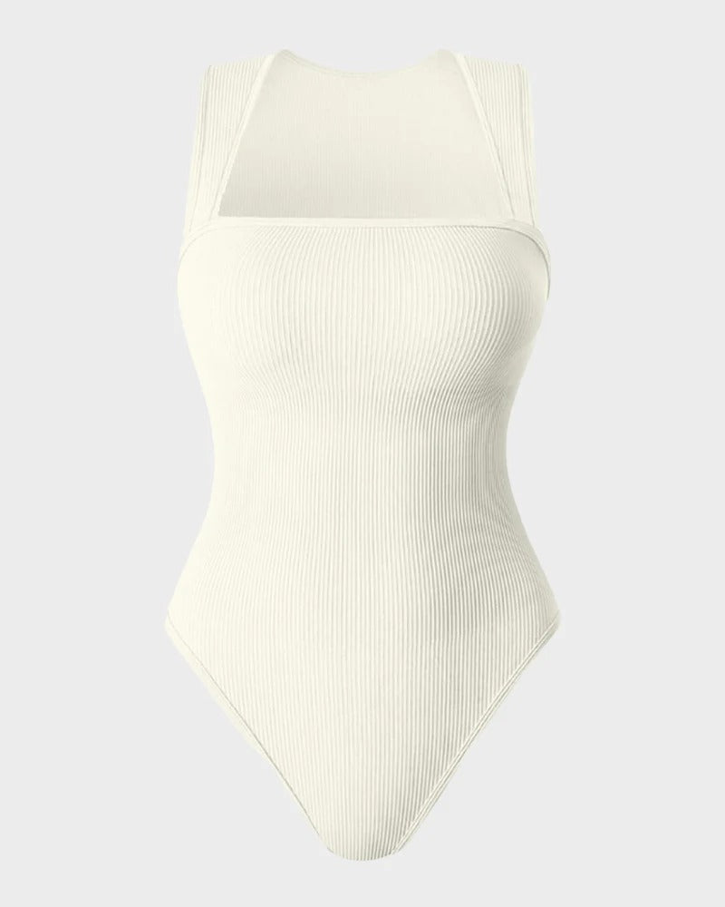 Square Neck Tummy Control Bodysuits For Women