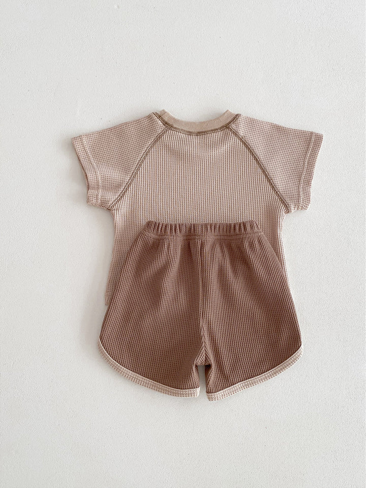 Clothes For Babies Summer Unisex Baby Short Sleeve Outfit Top Shorts - Modefluss