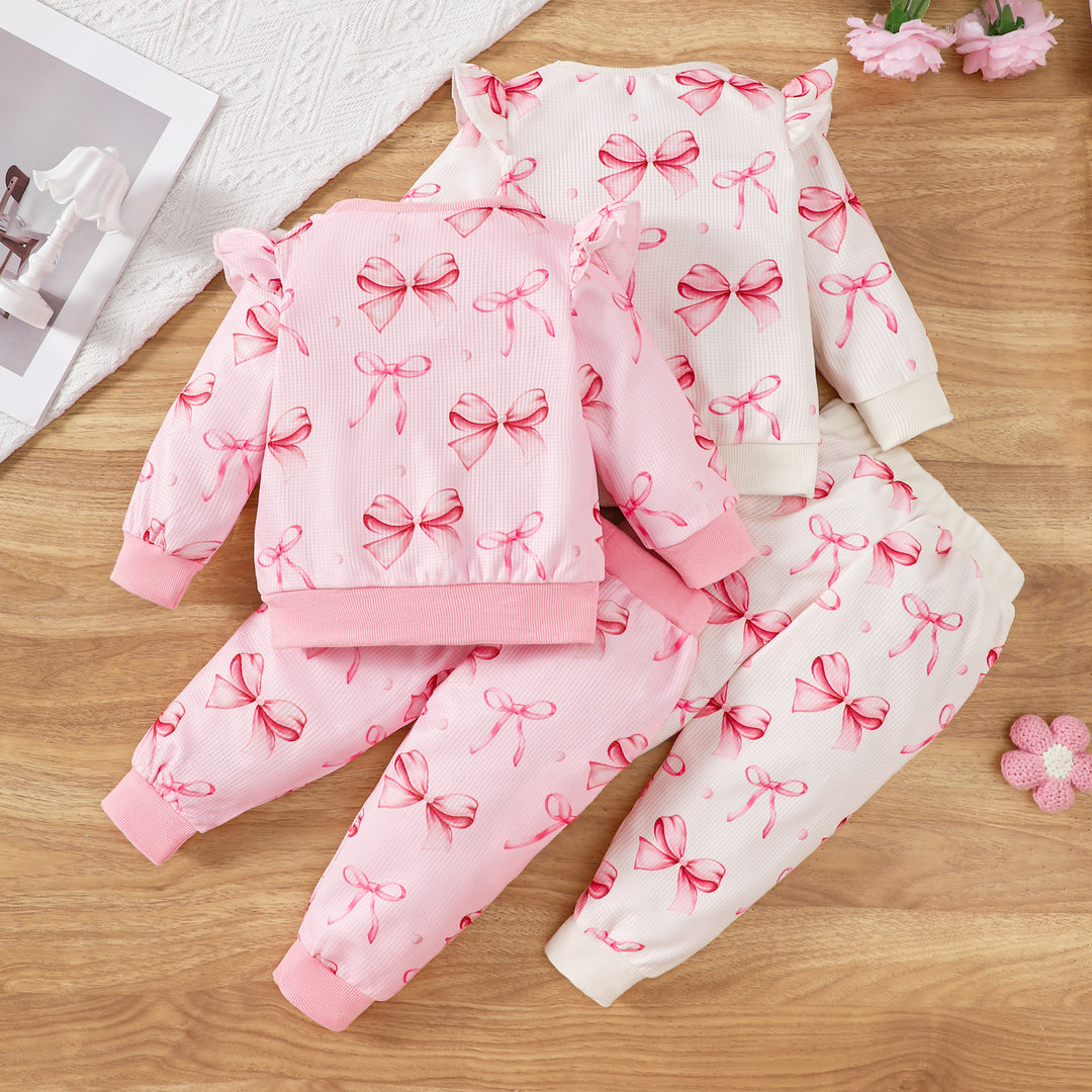 Baby's Cute Butterfly Print Sweater Trousers Suit - Modefluss