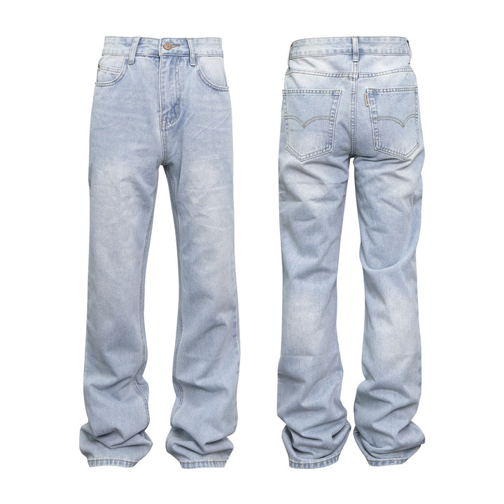 Washed Distressed Loose Boot Boot Jeans - Modefluss