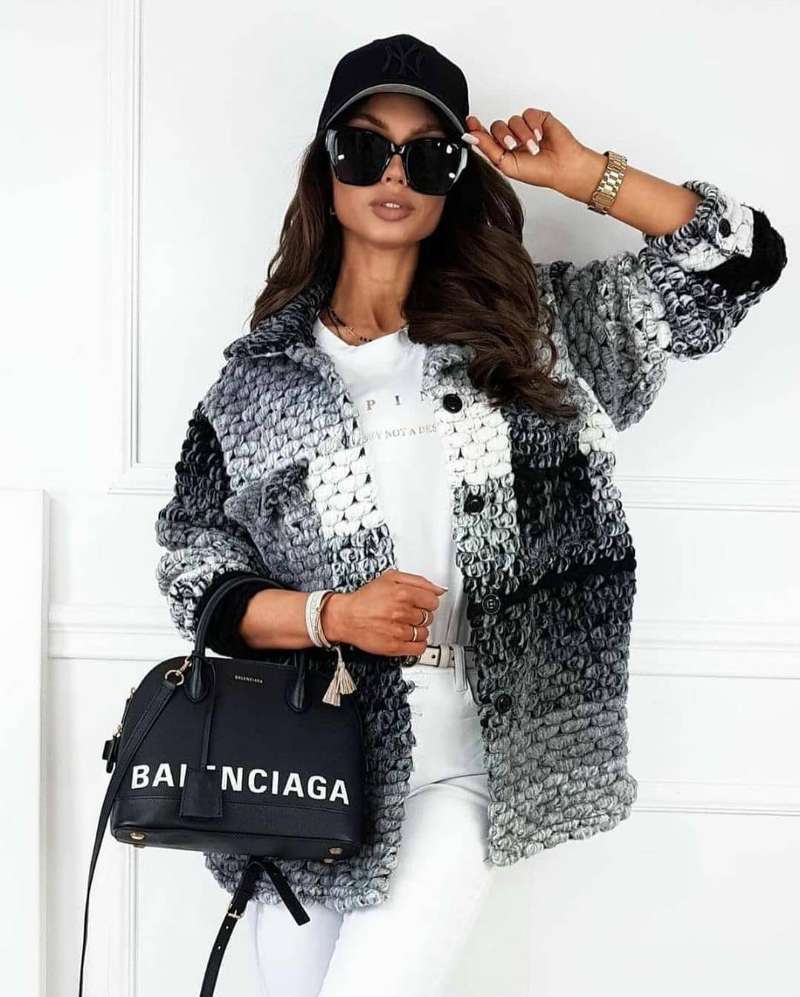 Herbst und Winter neue Produkte Mode bedruckt Damen Woll mantel - Modefluss