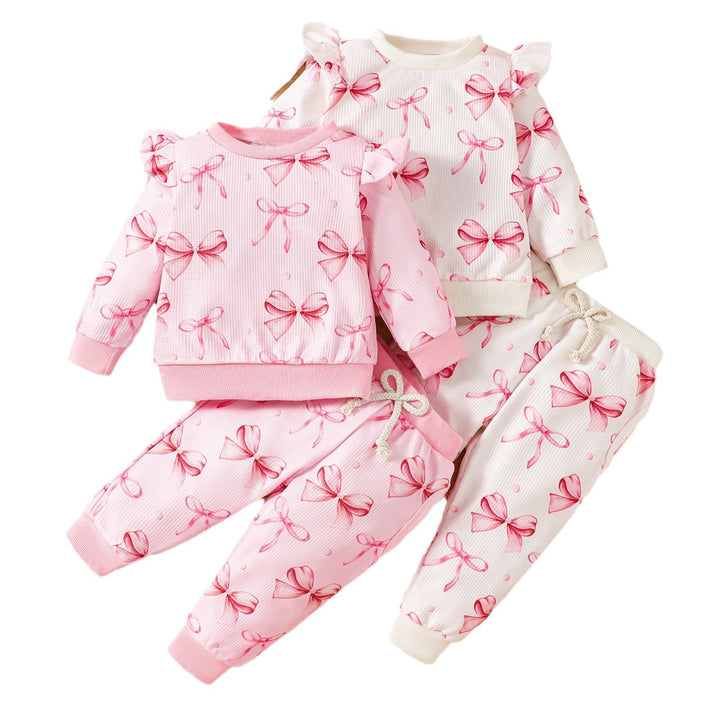 Baby's Cute Butterfly Print Sweater Trousers Suit - Modefluss