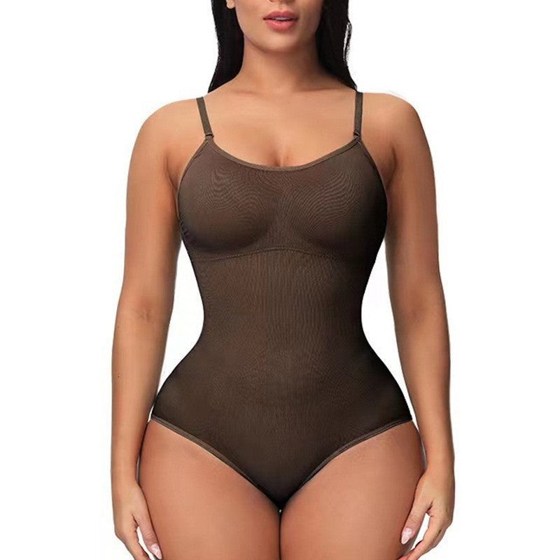 Damen Träger-Jumpsuit – Modischer, Nahtloser, Figurformender Body - Modefluss