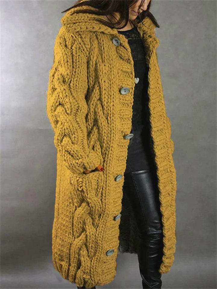 Roma™ - Langer bequemer Strickmantel 