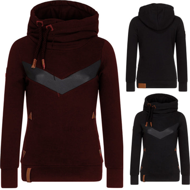 Women's New Long-sleeved Hooded Stitching Sweater - Modefluss