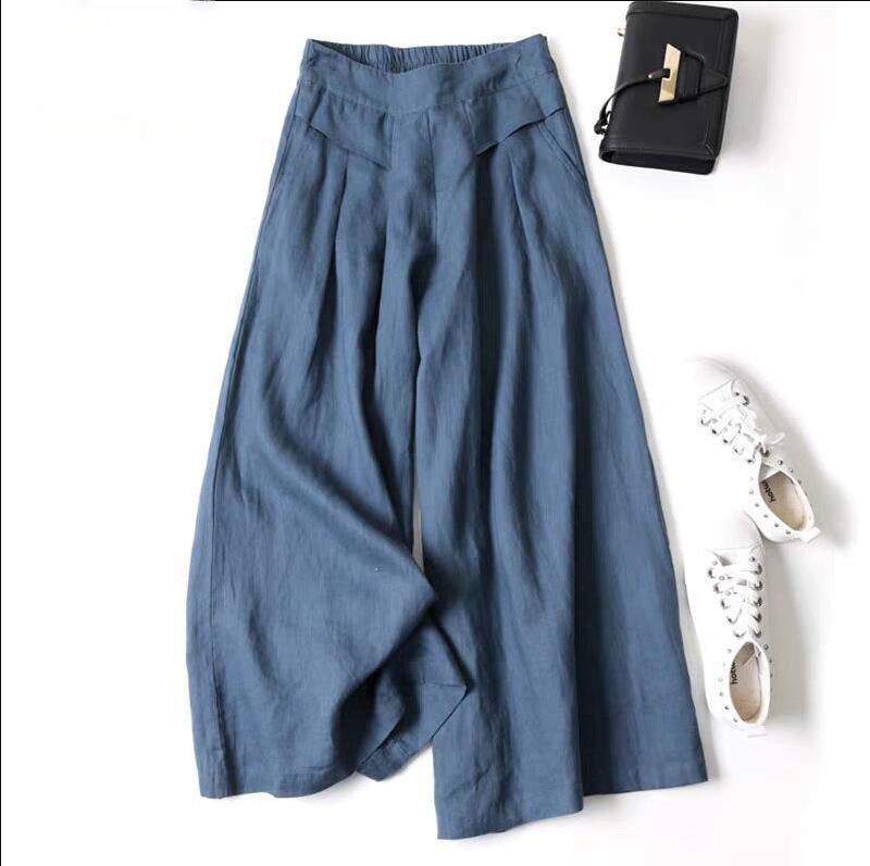 Women's High Waist Thin Slim Ninth Pants - Modefluss