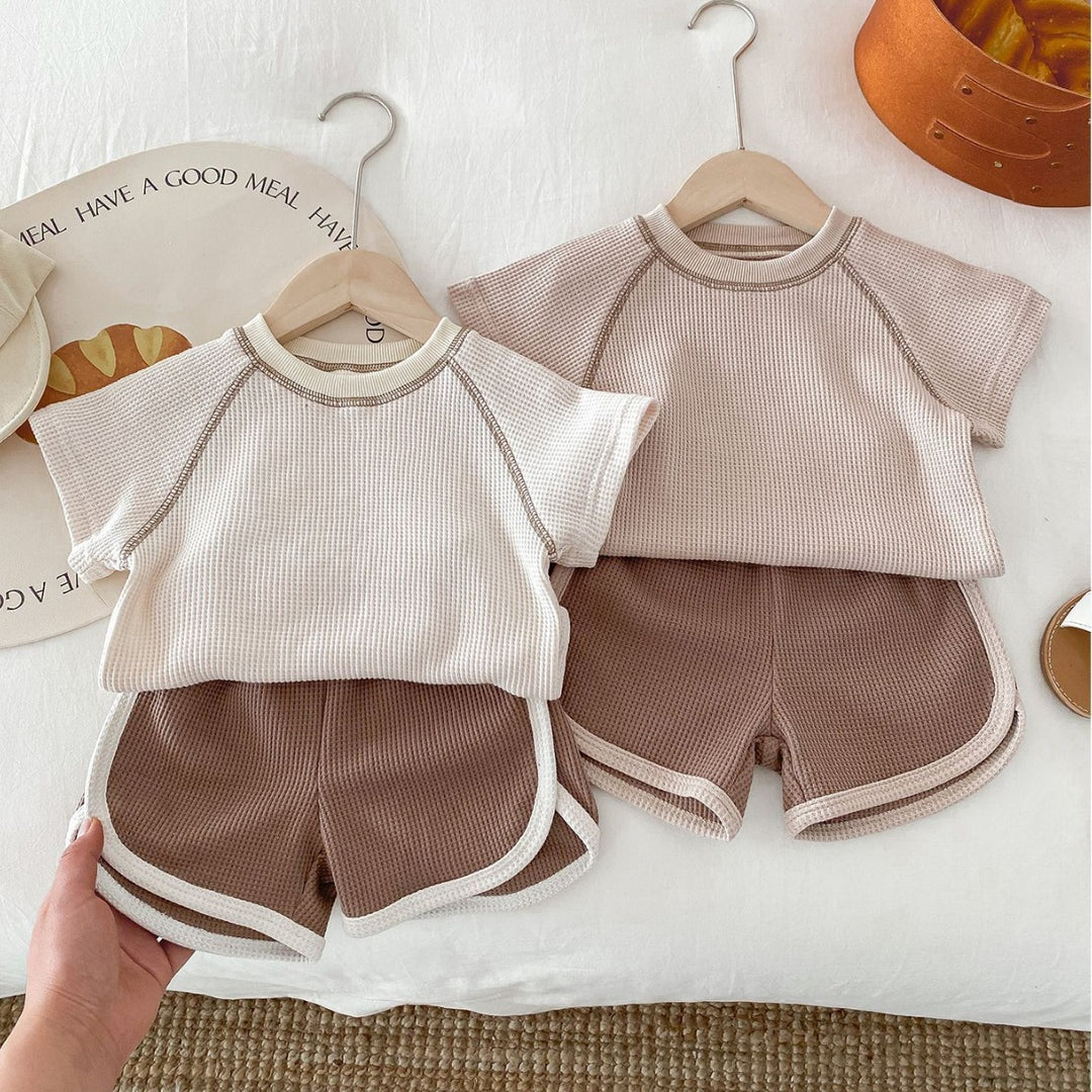 Clothes For Babies Summer Unisex Baby Short Sleeve Outfit Top Shorts - Modefluss