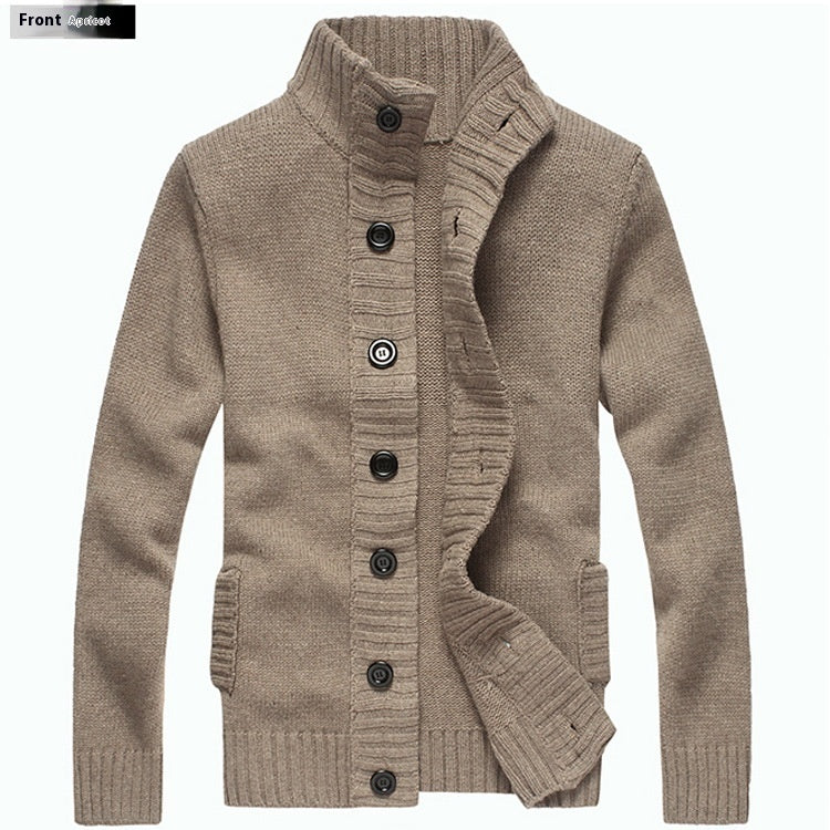 Autumn And Winter Pirate Buckle Stand Collar Men's Sweater - Modefluss