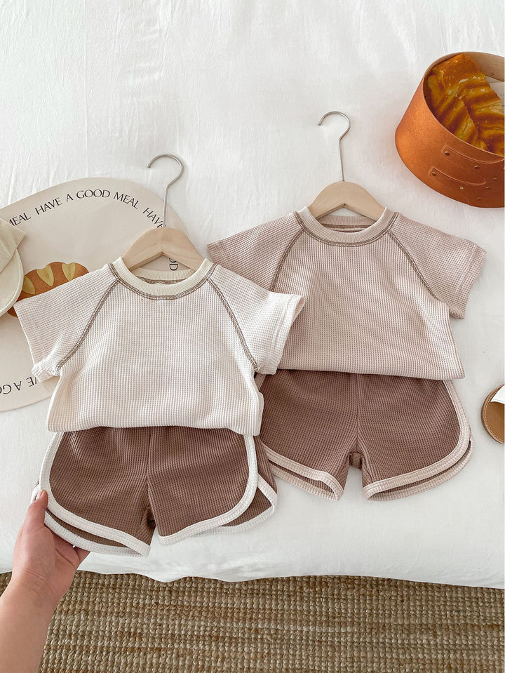 Clothes For Babies Summer Unisex Baby Short Sleeve Outfit Top Shorts - Modefluss