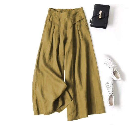 Women's High Waist Thin Slim Ninth Pants - Modefluss