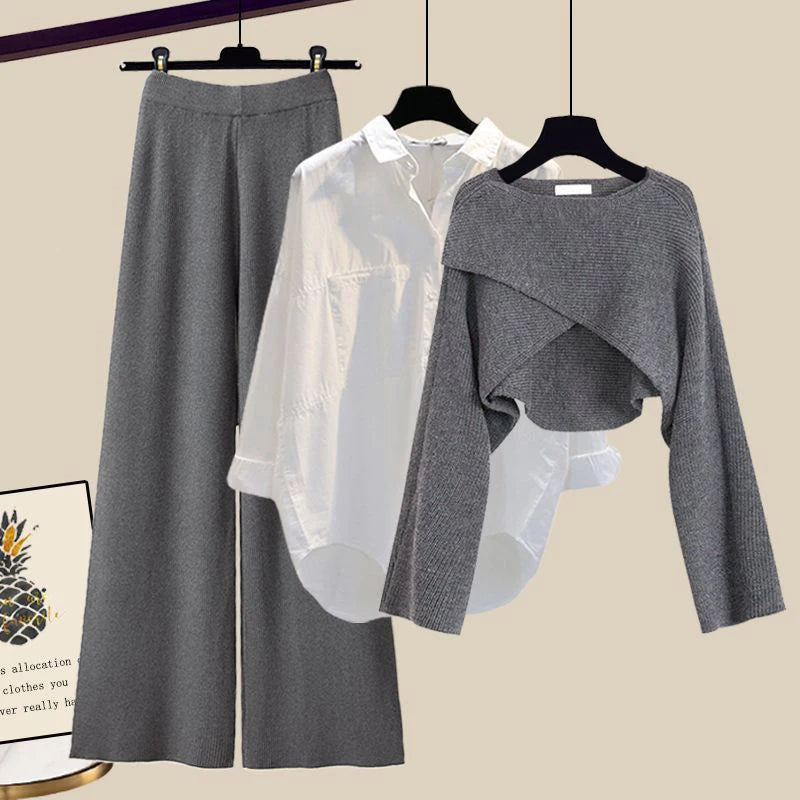 Mia™ – Bequemes, weiches dreiteiliges Set mit langen Ärmeln - Modefluss