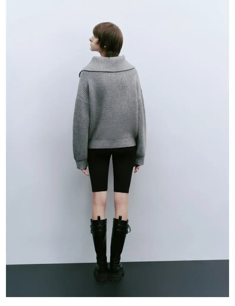 Luisa™ - Stylischer Lockerer Pullover mit Lockerem Reißverschluss