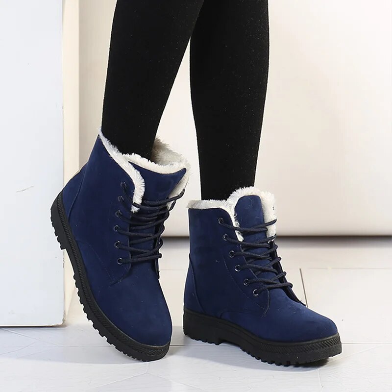 Clara™ - Stilvolle, rutschfeste Schneestiefel mit Schnürung