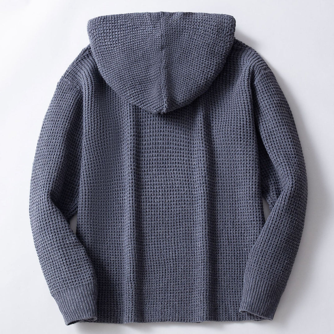 Double Breasted Thickened Hooded Sweater Coat - Modefluss