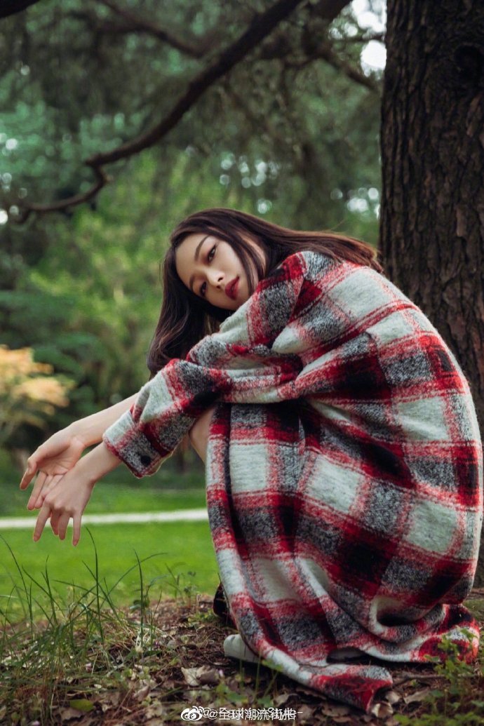 Lose Plaid Profil Wolle Mantel Mid-länge Frauen - Modefluss